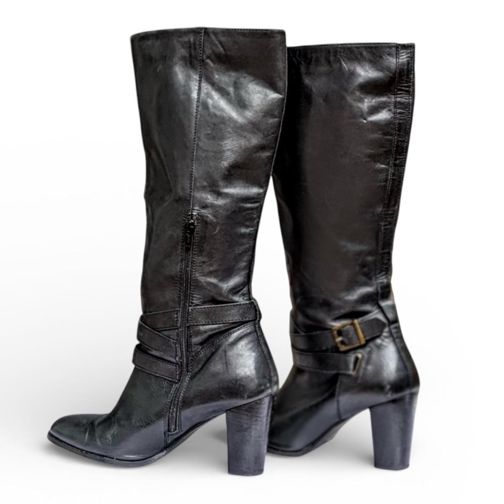 Gorgeous Tall Knee High Dress Boots Seychelles Genuine Leather Black 10